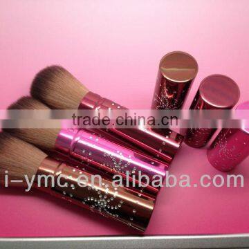 retractable powder/blush brush, diamond handle make up tool