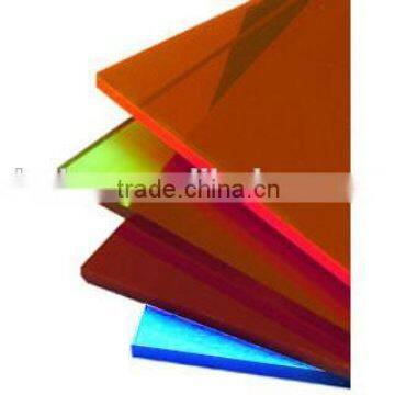 shiny surface cast colour/clear plexiglass sheet