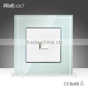 Wallpad White Crystal Glass Computer Network Outlet Wall Light Electric Switch Socket