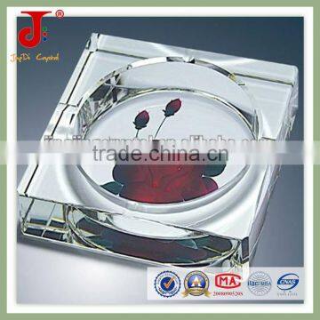 New Design Mordern Square Rectangle Engraved Crystal Ashtray photo-2