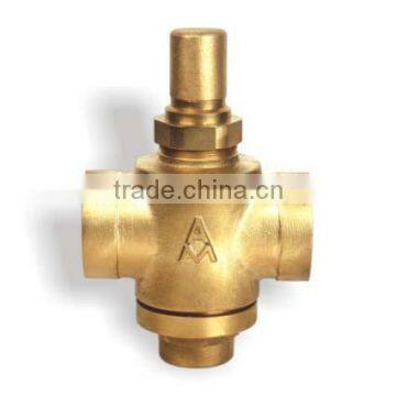 Brass piston adjustable pressure reducing valve