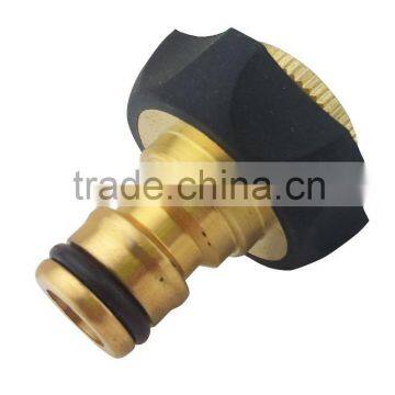 3/4" ADAPTOR WITH INSERT 1/2"-3/4", Brass, Soft grip, TPR coated