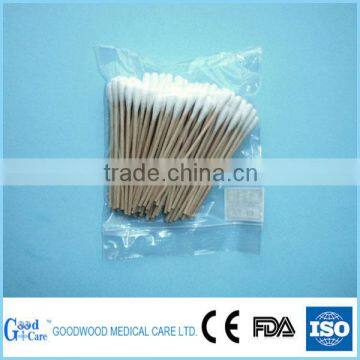 medical cotton buds swabs with wooden shaft