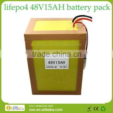 48v 15AH Scooter Battery Pack for Electric Bike/Automatical Discharge in the Bottom