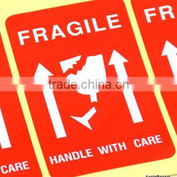 Fragile sticker for warning