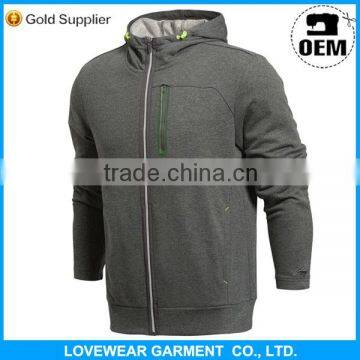 Wholesale cheap price custom design cotton polyester plain grey hoodie for men