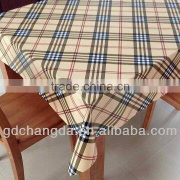 pvc printed table linen/silk tablecloth/ pvc laminated tablecover/metallic tablecloth