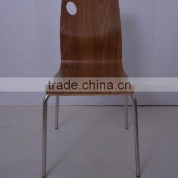 Walnut Wood Grain Bentwood Chair (FOH-NCP12)