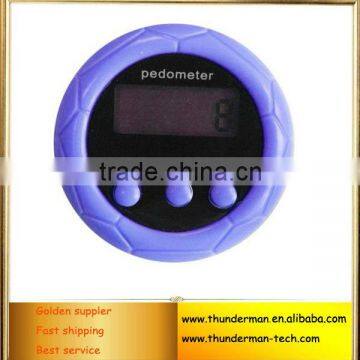 3 Buttons Football Round Shape Multifunction Digital Electronic Calories Pedometer with Clip