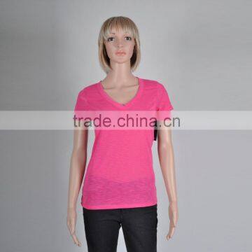 OEM Women Blank Short Sleeve Plain T Shirt photo-6
