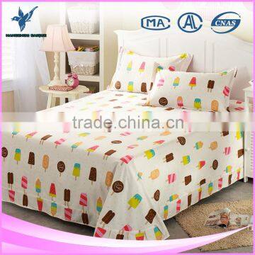 Lovely Kids Cartoon Ice Cream 100% Cotton Bed Sheets