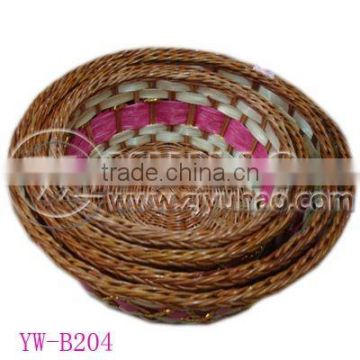 Round Rattan Tray