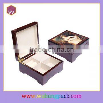 High quality music box wood for sale, wooden musical box for jewels