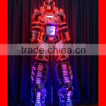 Programmable stage show stilt LED performers costume