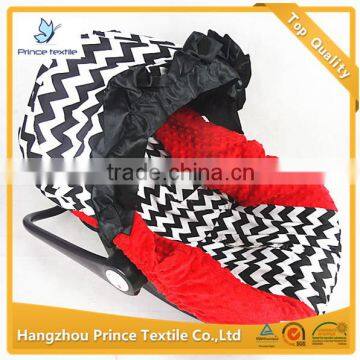 Baby Canopy Black Chevron Infant Car Seat Cover