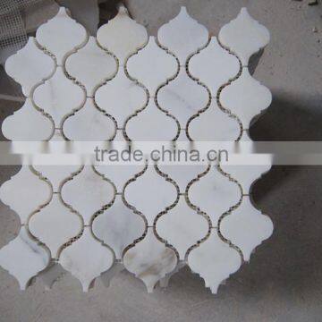 artificial cararra white marble mosaic