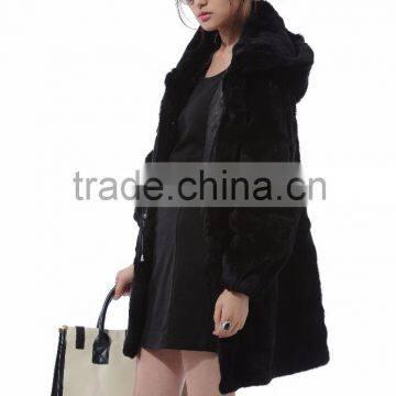 High Quality Rabbit Whole Skin Hat Long Jacket photo-4