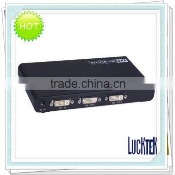 DVI 1 in 2 out splitter box,switch box,high quality