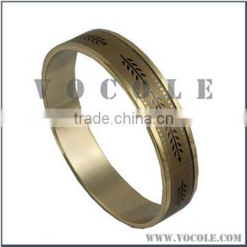 New Arrival Stainless Steel Custom Leaf Enamel Bangle