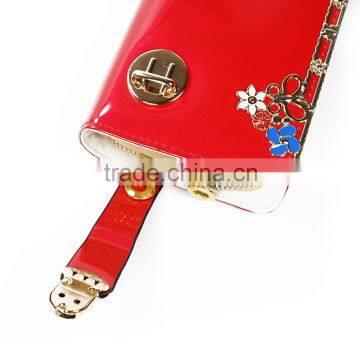 2015 New Fashion Lady Double Zipper Fency Mortise Lock Clutch photo-5