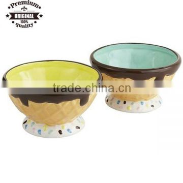 ceramic handpaint ice cream series dessert severing bowl