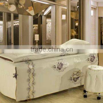 Chinese style topper fancy spa bed mattress massage bed cover