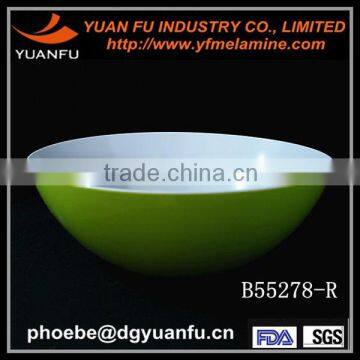 Round melamine two tone color bowl