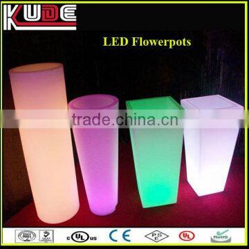 LED illuminated beautiful plastic flowerpots/garden decorative flowerpots stand/corner flowerpot