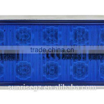 LED Ambulance Emergency Strobe Light /LED Security Emergency Flash Strobe light(SR-AE-022H-10W-BLUE)W Chrome Frame & Rubber Base