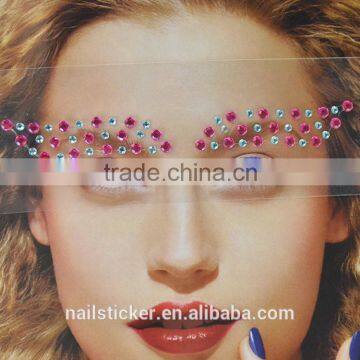 Custom bindi sexy adhesive eyeshadow sticker makeup crystal sticker rhinestone eye rock factory                        
                                                Quality Choice