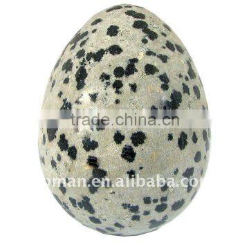 35x45mm dalmation jasper semi precious stone egg