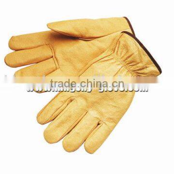 Pig grain straight thumb driver working glove-9502