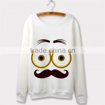 Novelty Design Minion Hoodies Crewneck Sweatshirt Women Long Sleeves Cartoon Printed Tops