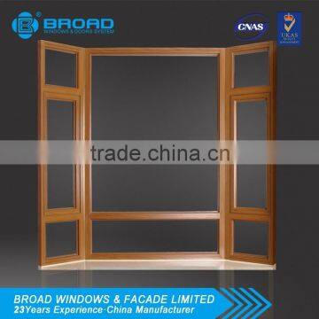 Heat insulation Casement window, aluminum thermal break casement window made in Broad