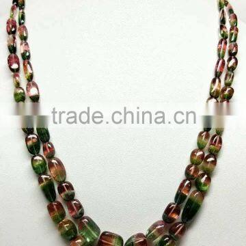 #SMZ Top Quality Natural Tumble shape Plain Beads Tourmaline