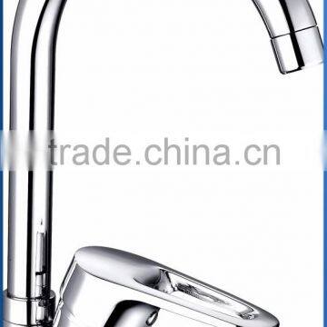 Classic single whole zinc handle brass body kitchen faucet decked chrome plating kitchen mixer