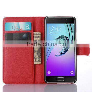 Factory Price Lichee Leather Pouch Wallet Case Folio Stand Cover for Samsung GALAXY A3 A310 photo-6