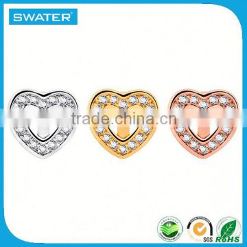 New Inventions In Japan 2016 Rose Gold And Silver Heart Bracelet Jewelry Charm