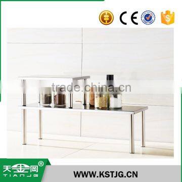 TJG high quality Stainless steel 2-Tier Counter Storage Shelf triangle shelf