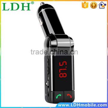 Portable Dual USB Auto Car Charger Kit Wireless Bluetooth Hands Free Calling MP3 Player FM Transmitter Modulator Phone Charger