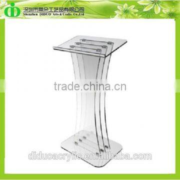 DDL-0091 Trade Assurance Modern Glass Pulpit Podiums