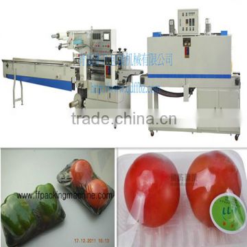 Full Automatic Fresh Vegetable, Fruit Shrink Packaging Machine