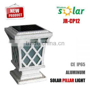 Electric replacement main gate solar LED light solar led pillar lights