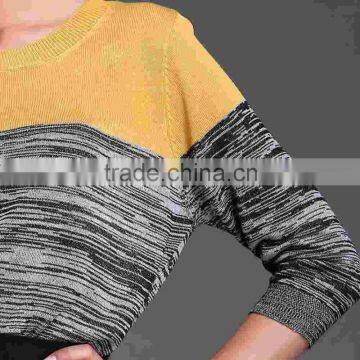 Woman Spring Autumn Sweater 2016 Female Knitting Thin Striped Pullover Three-Quarters Sleeve photo-5