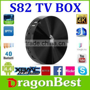 xbmc android 4.4 s82 android tv box m8 amlogic quad core tv box Amlogic S812 Quad Core CPU Mali450 Octa Core GPU 4k IPTV box