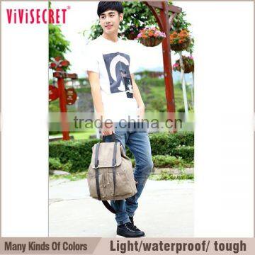 Japan and Korean Style Canvas School Backpack Travel Shoulder Bag photo-5