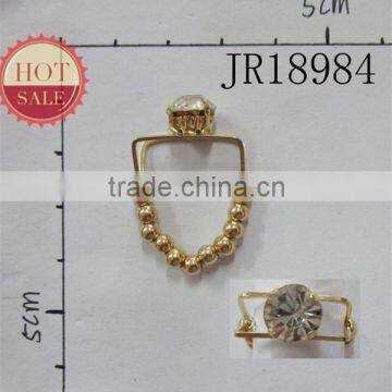 Fashion Plated Gold Alloy Beaded Ring