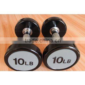 Factory Top Quality Black Rubber Coated Hex Dumbbells