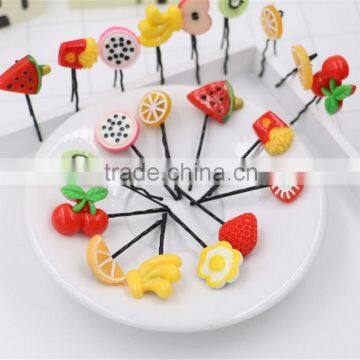 Wholesale Mix Styles Fruit Headdress Baby Kids Children Girls Hair Pin