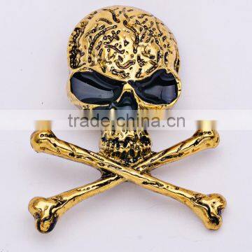 43*37mm New Fashion Wholesale Simple Design High Quality Skull Cheap Rhinestone Brooch